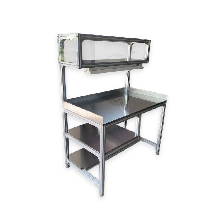 鋁型材雙邊工作臺電源線組裝生產(chǎn)線工作桌車間包裝臺流水線操作臺