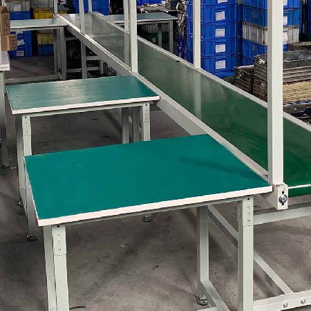 皮帶線鋁型材工作臺鋁合金防靜電工作臺流水線操作臺可加工