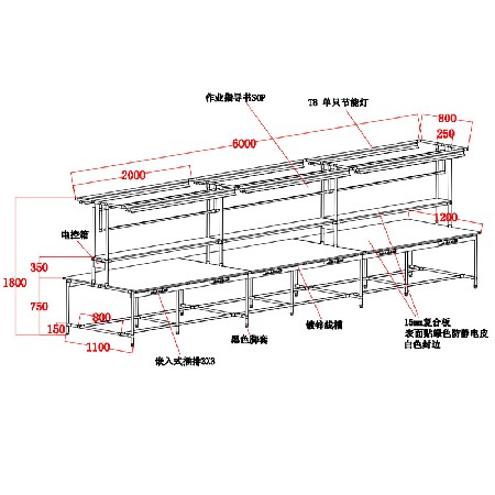 鋁合金工作臺批發 車間框架流水線工作桌 防靜電木板工作臺