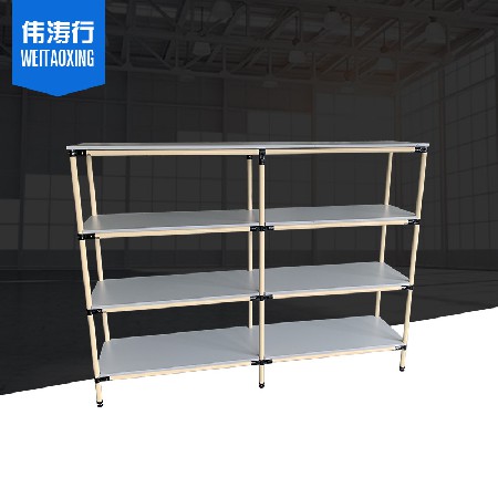 精益管貨架 多層橫梁式可移動(dòng)老化測(cè)試架車間倉(cāng)儲(chǔ)揀貨線棒置物架