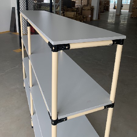 精益管貨架 多層橫梁式可移動(dòng)老化測(cè)試架車間倉(cāng)儲(chǔ)揀貨線棒置物架